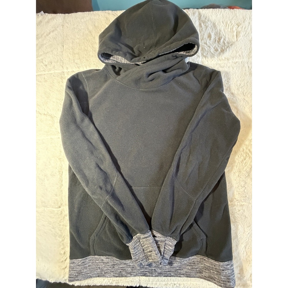 Lululemon Runaway Fleece Hoodie Pullover Women's Black Herringbone Best For 8